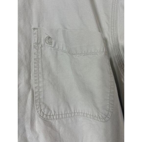 Carhartt Button Down Medium Tan 100382 Short Sleeve Workwear Utility Safari - Picture 2 of 10